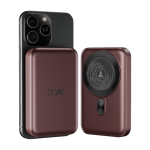 boAt 10000 mAh 22.5 W Wired & Wireless With MagSafe Compact Pocket Size Power Bank(Wine Red, Lithium Polymer, Fast Charging, Quick Charge 3.0 for Mobile)