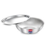 Prestige 18cm/1.2L Tri-Ply Stainless Steel Splendid Tasla with Lid|Gas and Induction Compatible|Even Heat Distribution| Thick Gauge Tri-Ply Body|15 Year Warranty