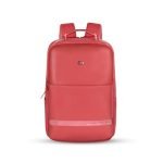 Gear Elevate Faux Leather 20L Water Resistant Anti-Theft 4 Compartment Backpack/Laptop Bag/Office Bag With Raincover For Men/Women (Pink)