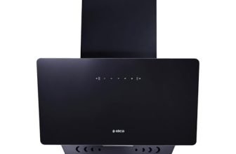 Elica 90cm 1600 m3/hr Vertical Filterless Autoclean Kitchen Chimney with Twin Suction Inlets | 15 Years Motor & 5 Years Comprehensive Warranty| KITTY FL 900 HAC LTW MS NERO |Black| Touch+Motion Sensor