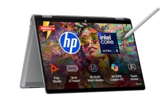 HP OmniBook X Flip OLED Intel Core Ultra 5 226V, 40 Tops (16GB LPDDR5x,1TB SSD) 3K, Touch, 120hz, 14”/35.6cm, Intel ARC Graphic,Win11, Office24, Meteor Silver, 1.38kg, fm0099TU,Pen, 2 in 1 AI Laptop