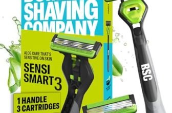 Bombay Shaving Company Sensi Smart 3 Value Pack (Handle + 3 Blades Cartridge) | Shaving Razor for Men | Aloe Gel and Argan Oil Lubra Strip with Pivot Head