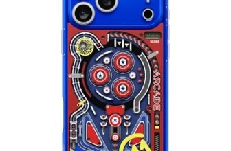 Spigen Ultra Hybrid MagFit Case for iPhone 17 Pro, Blue Red Arcade