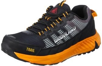 Woodland Men’s Black/Yellow MESH Sports Shoes-6 UK (40EURO) (22YG257HS)