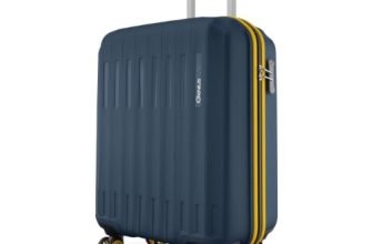 Safari Cabin Genius Alley 55cm Trolley Bag Hard Case Polypropylene, 4 Spinner Wheels, 360 Degree Wheeling Carry on Luggage, Travel Bag, Suitcase for Travel, Trolley Bags for Travel, Navy