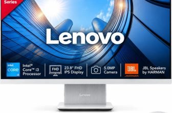 Lenovo IdeaCentre AIO Core i3 (8 GB DDR5/512 GB SSD/Windows 11 Home/23.8 Inch Screen/IdeaCentre AIO 24IRH9) with MS Office(Cloud Grey, 43.1 cm x 54 cm x 19.2 cm, 6 kg)