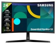 Samsung 24″ Curved Monitor|1800R Curved Screen|100Hz|4ms|SRGB 95%|Ports-HDMI,D-Sub,Headphone|Game Mode|EyeSaver Mode|16.7M Color Support|Flicker Free|Off Timer Plus|LS24D368GAWXXL|Black