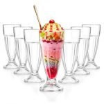 CELLO Falooda Glass Set of 6 Pcs 300ml, Transparent | Freezer & Fridge Safe, Leadfree Dishwasher Safe Toughened Crystal Clear Glasses Set for Drinking Juice Milkshake Cocktail Mocktail Coldrinks Soda