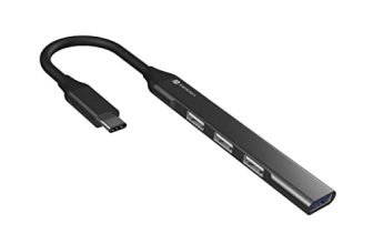 Portronics Mport 31C USB C Hub Dock (4-in-1), Type C Multiport Adapter with 1 x USB 3.0 & 3 x USB 2.0 Ports, up to 5 Gbps High Speed Data Transfer for Laptop, MacBook, PC (Grey)