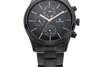 Titan Analogue Men’s Watch (Black Dial Black Colored Strap)/NP1805NM01