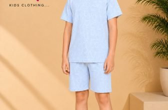 BUTRUKIDS Boys Casual T-shirt Shorts(SKY BLUE, Pack of 2)