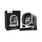 EcoLink Tiny Tornado Mini Fan (Grey Purple) | Compact & Portable Personal Fan | Powerful Airflow | USB Rechargeable | Quiet Cooling for Home, Office & Travel | Pack of 1