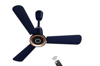 atomberg Studio Nexus Smart 900mm BLDC Ceiling Fan with IoT & Remote Control | 5-star | New Blade Design | High Air Delivery with Moonbeam Light | Newly Launched | 5 Years Warranty (Ritz Blue)