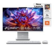 Lenovo IdeaCentre AIO Ryzen 5 7533HS 23.8″ FHD IPS All-in-One Desktop (8GB RAM/512GB SSD/Win11/Microsoft 365 Basic + Office 2024/3Wx2 Speakers/5MP+IR Camera/Wireless Keyboard & Mouse), F0HR00CFIN