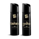 Set Wet Tashan & Yodha Indian Luxury Body Spray I Long Lasting Body Spray for Men I Manly & Luxury Fragrance for Men, 150ml Pack of 2