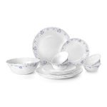 Cello Imperial Dinner Set, 13-Units, White/Dainty Blue