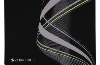 ZEBRONICS MSP-X1 Mouse Pad, for Speed and Precision Operation, Smooth Cloth Surface, Roll and Go, Optimised for All Mouse Sensors, Anti Slip Rubber Base, Surface of 232 x 182 mm