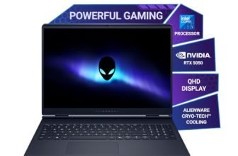 Alienware 16 Aurora Gaming Laptop, Intel Core 7 240H Processor, 16GB DDR5, 1TB SSD, RTX 5050 8GB GDDR7, 16.0″ 2.5k, 300 nits Display, Keyboard with 101 Key Backlight, Interstellar Indigo, 2.57kg