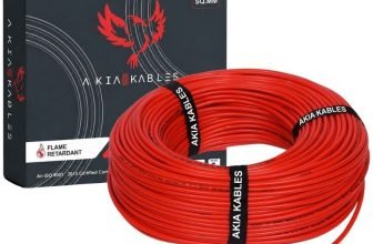 AKIA KABLES 2.5 sqmm 90m Copper Electrical Wire & Cables FR PVC 2.5 sq/mm Red 90 m Wire(Red)