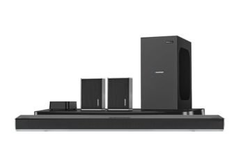 BLAUPUNKT SBW600 Klassic 8.1 Dolby Atmos Soundbar Home Theater System | 700W Powerful Surround Sound | 8″ Subwoofer & Wireless Receiver | Premium Metal Design | HDMI- ARC Connectivity (Black-Grey)