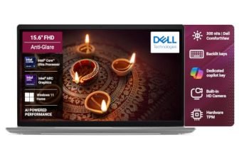 Dell 15 AI Powered Laptop, Intel® Core™ Ultra 5 225U Processor 24 Tops, 16GB:512GB, 15.6″ (39.62cm) FHD 300nits Display, (Dell 15), Backlit Keyboard + AI Copilot Hotkey, Windows 11 + MSO’24, 1.66kg