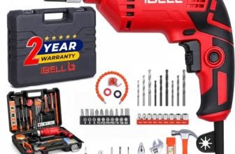 IBELL Professional Tool Kit with Impact Drill TD13-100 | 650W | Copper Armature | 13mm Keyless Auto Chuck | 2800 RPM | 115-Piece Home Essential Tools & Accessories | 24 Months Warranty