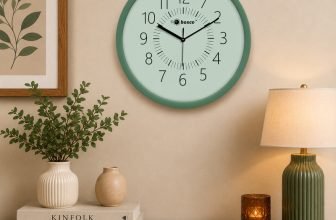 BOSCO Analog 28 cm X 28 cm Wall Clock(Green, With Glass, Standard)