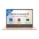 ASUS Vivobook 15 (2026),Intel Core 5 320 (Series 3-Latest Gen),Fingerprint Sensor,Intel iGPU,16GB/512GB,FHD,15.6″(39.6 cm),Win 11,M365 Basic(1Y),Office 24,Terra Cotta,1.7 Kg,X1504MA-BQ426WS, AI Laptop