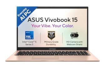 ASUS Vivobook 15 (2026),Intel Core 5 320 (Series 3-Latest Gen),Fingerprint Sensor,Intel iGPU,16GB/512GB,FHD,15.6″(39.6 cm),Win 11,M365 Basic(1Y),Office 24,Terra Cotta,1.7 Kg,X1504MA-BQ426WS, AI Laptop