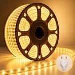 Desidiya 20 Meter LED Rope Light Warm White for Diwali Decoration | Flexible PVC Pipe Light for Balcony, Window, Ceiling Cove & Mandir | Plug-in Decorative Lights for Home, Wedding & Party Décor