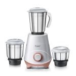 Prestige 500W Nexus Mixer Grinder with 3 Stainless Steel jars|1200ml Wet Jar,800ml dry jar, 400ml chutney jar|3 Super-efficient Blades|3 motor setting|Sturdy Handles |2 Yrs Warranty|White & Rose Gold