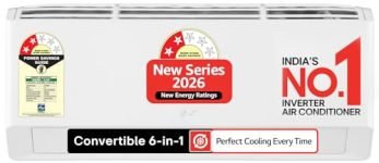 LG Essential Series, 0.8 Ton 2 Star, Smart Inverter Split AC (100% Copper Condenser, Convertible 6-in-1 Cooling, Faster Cooling & Energy Saving, HD Filter with AntiVirus Protection, AS-Q11KNVE, White)