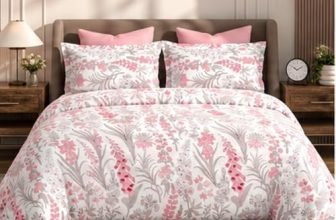 Bombay Dyeing Florentine Floral Pink Super King Size Bedsheet Set (3 Pc)