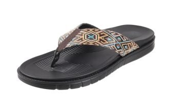 Mochi Men Brown Comfort Thong Leather Chappal UK/8 EU/42 (16-774)