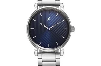 Fastrack Men Stunners Quartz Analog Blue Dial Silver Metal Strap Watch – 3278SM03