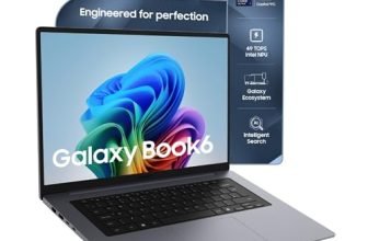 Samsung Galaxy Book6 (Gray, 16GB RAM, 512GB SSD) | Intel Core Ultra 7 (Series 3) | 16″ WUXGA+ Display with Touchscreen | 24Hrs Battery Life | 120 Hz Refresh Rate | Dolby Atmos Stereo Speakers | AI PC