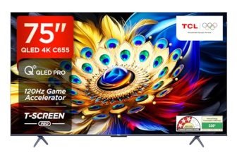 TCL 189 cm (75 inches) 4K Ultra HD Smart QLED Google TV 75C655 (Black)
