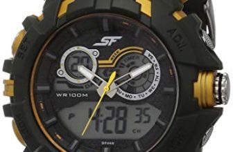 Sonata Men SF Quartz Analog Digital Green Dial Plastic Strap Watch-NP77045PP05