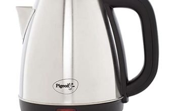 Pigeon Amaze Plus Electric Kettle 1.5 L, 1300 Watt, Stainless Steel Body with Auto Shut-off Feature Used for Boiling Water – (Silver)