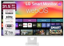 LG 32U721SB Smartchoice 80 cm (31.5 Inch) UHD (3840 x 2160) Smart Monitor, webOS26, Wi-Fi, Bluetooth, Miracast, AirPlay, Speakers 5WX2, HDMI, USB-C (PD 65W), Slim Stand, 3-Side Virtually Borderless