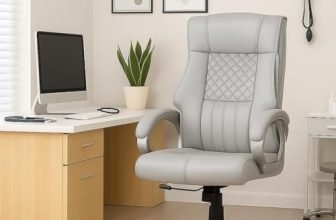 INNOWIN Obama Ergonomic Leatherette Executive High Back Revolving Desk Office Chair (Grey)