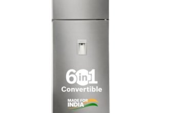 Bosch Smart Choice 368L, 2 Star, Frost Free Double Door Refrigerator with 2.5 L Water Dispenser | 6-in-1 Convertible Storage Modes|VitaFresh |Touch Panel | 2 Cooling System |(CTC39S22AI, Silver, 2026)