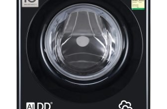 LG 10 kg Fully Automatic Front Load Washing Machine with In-built Heater Black(FHP1210Z3O)