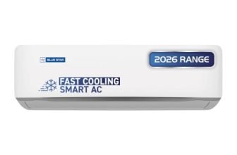 Blue Star 1.45 Ton 5 Star,New Star Rated, Wi-Fi Smart Inverter Split AC (Copper, AI Pro+, 4-Way Swing, DigiQ Hepta Sensor, Blue Fins,Turbo Cool, Self Clean Technology (IC518ZXUS, White))