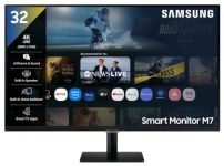 Samsung 32″ (80 cm) 4K M7 Vision AI Smart Monitor|UHD 3840 x 2160|Smart TV Experience with AI|Type-C|Apple AirPlay|Gaming Bar|Remote|Speakers|Wi-Fi|Bluetooth|AI Picture & Sound|LS32FM700UWXXL|Black
