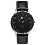 MVMT Boulevard Qtz Basic Slim Black Round Dial Women’s Watch | Black Leather Material | Strap Watch – D-mb01-rgbl