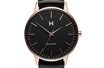 MVMT Boulevard Qtz Basic Slim Black Round Dial Women’s Watch | Black Leather Material | Strap Watch – D-mb01-rgbl