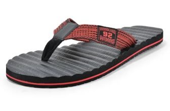 Woodland Men’s Black FlipFlop-7 UK 41 EU (FF 4127021)