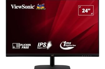 ViewSonic VA2432-H 24-inch (60.96 cm) Full HD1080p IPS Monitor |100 Hz |1ms | AMD Free Sync | Slim | Bezel Less | Low Blue Light |Flicker-Free| Tilt | sRGB 104% | HDMI, VGA, Audio Out.