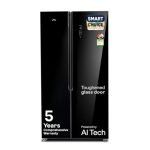 Godrej 600L 3 Star 5 Years Comprehensive Warranty Smart Convertible Zones | Toughened Glass Door | Frost Free Inverter (2025 Model, RS EONVELVET 600C RIT BK GL, Black Glass)
